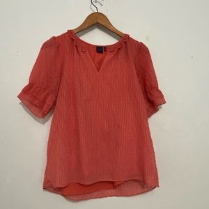 Kaari Blue Ruffle Sleeve Blouse